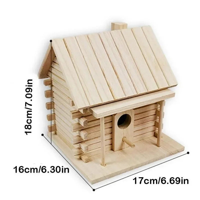Practical Bird Cage Accessories Birdhouses For Outside Wooden Bird House Nesting Box Hanging Bird Nests Home Garden Decoration