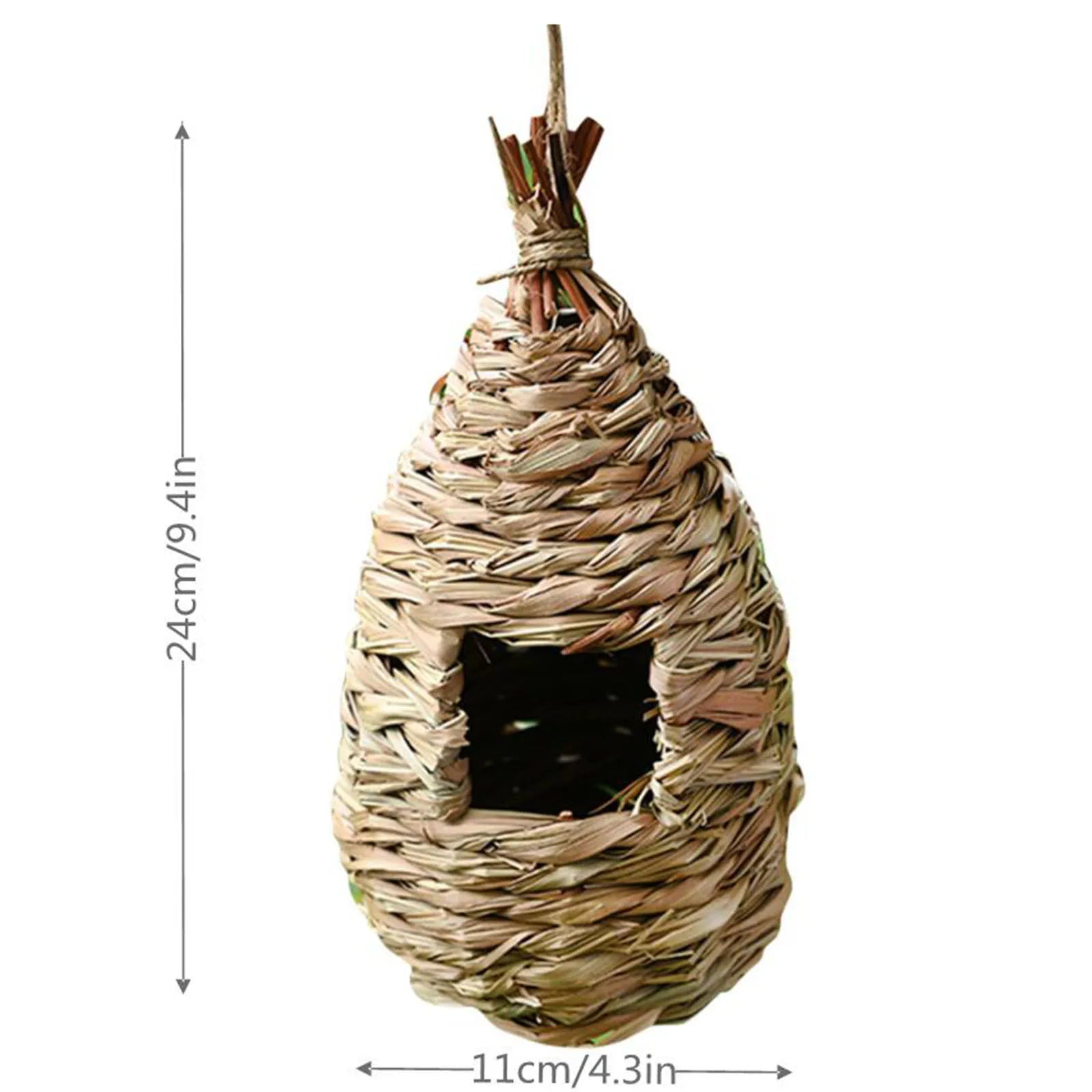 Various Styles Birdhouse Creative Unique Design Comfy Woven Natural Grass Bird Cage Outdoor Garden Window Hideaway Decoration