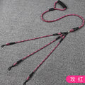 Double Head Dog Leash Wave Design Outdoor Walking Traction Rope for Pets