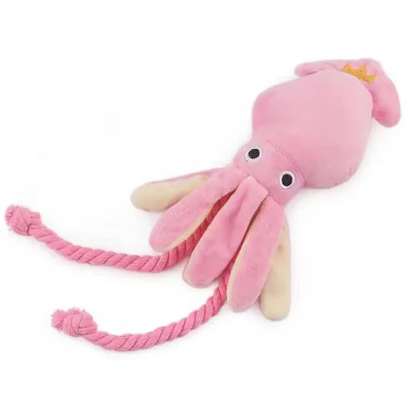 2026 NEWDog toys; cat toys; sound-emitting cotton rope octopus; durable chew toys for cleaning teeth; interactive pet toys.