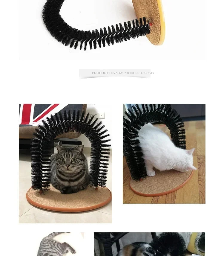 Cat Arch Self Groomer Scratcher Toy Durable Scratching Board Massage Brush Self Entertaining Pet Supplies for Cats