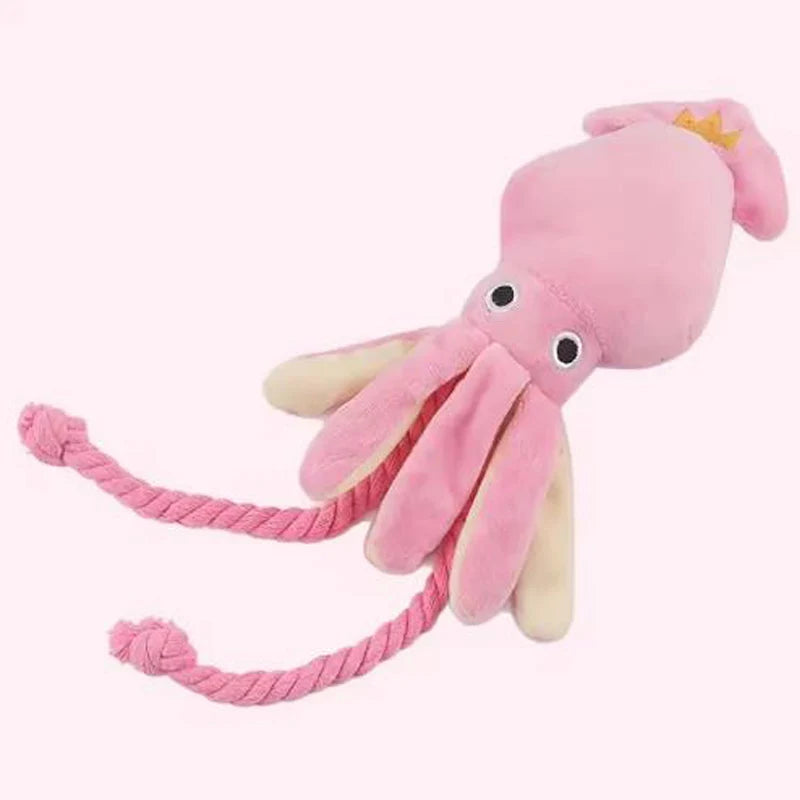 2026 NEWDog toys; cat toys; sound-emitting cotton rope octopus; durable chew toys for cleaning teeth; interactive pet toys.