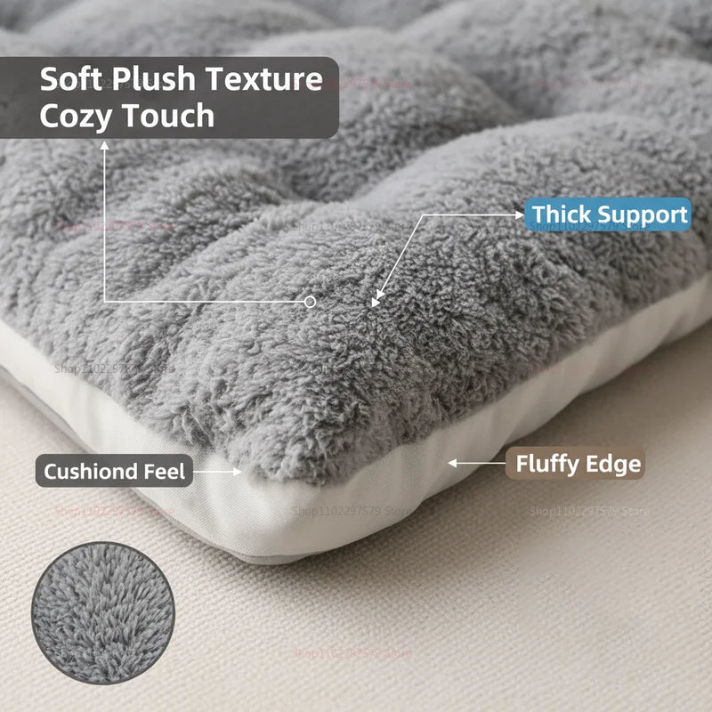 120*60cm Large Double Sided Dog Bed Universal For All Seasons Plush Super Soft Polyester Thickened Sofa-Style Mat for Breed Dogs