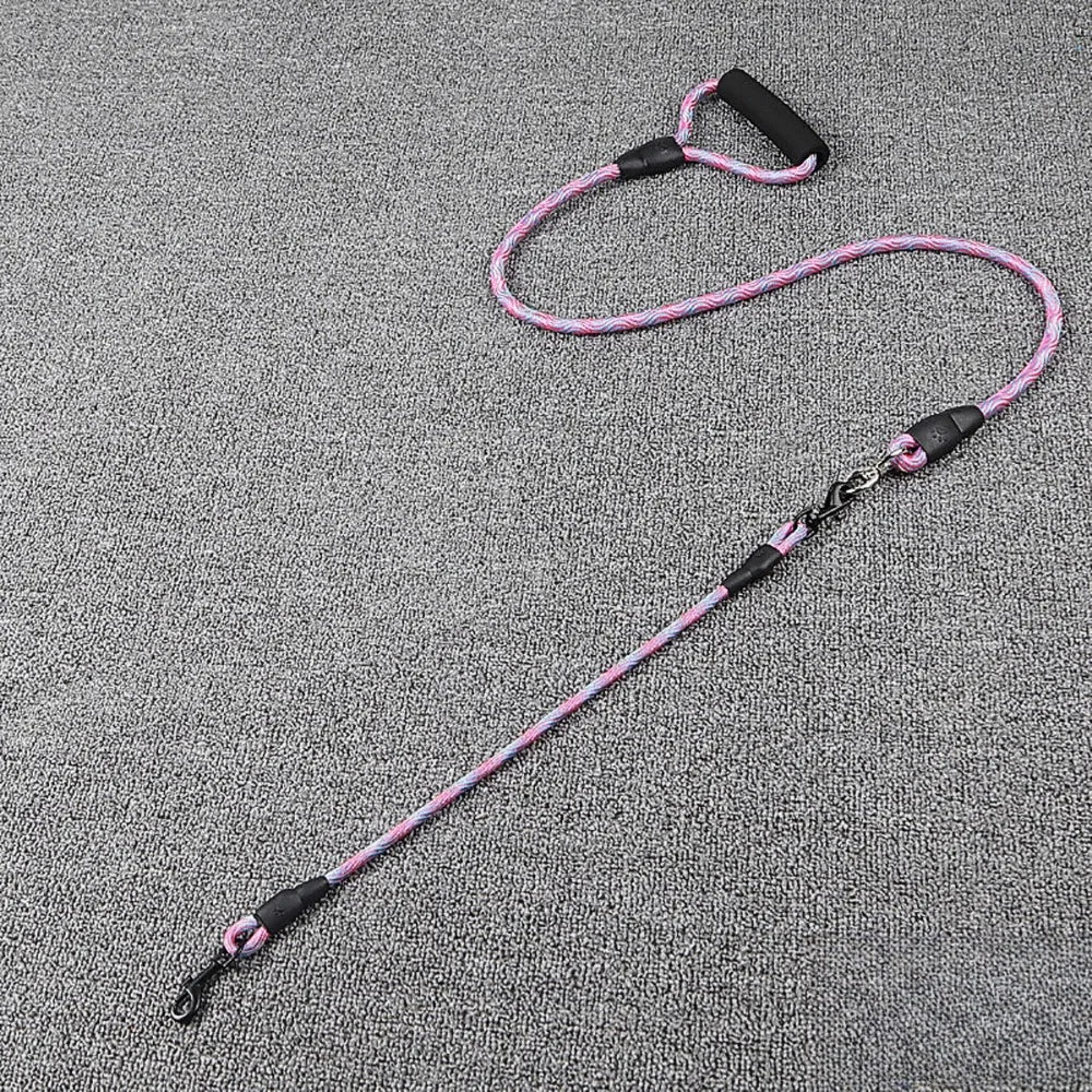 Double Head Dog Leash Wave Design Outdoor Walking Traction Rope for Pets
