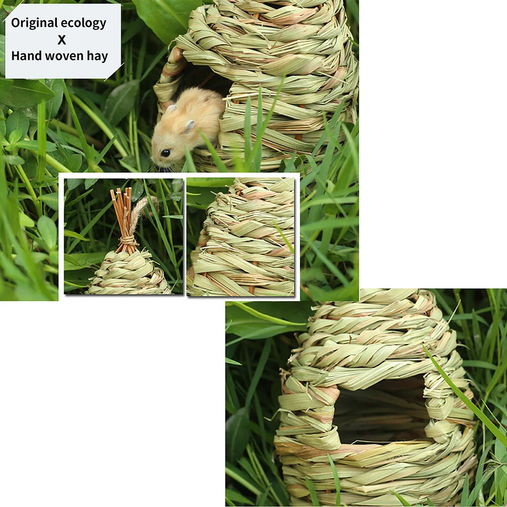 Various Styles Birdhouse Creative Unique Design Comfy Woven Natural Grass Bird Cage Outdoor Garden Window Hideaway Decoration