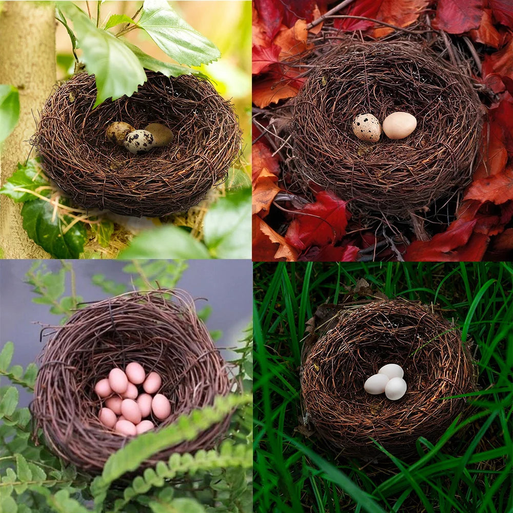 Various Styles Birdhouse Creative Unique Design Comfy Woven Natural Grass Bird Cage Outdoor Garden Window Hideaway Decoration