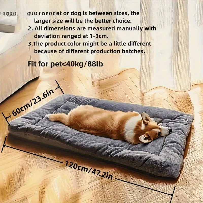 120*60cm Large Double Sided Dog Bed Universal For All Seasons Plush Super Soft Polyester Thickened Sofa-Style Mat for Breed Dogs