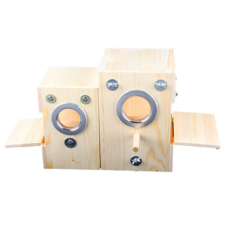 Wooden Bird Cage Nesting Box Breeding Hatching Nest for Parakeet Budgies Cocktail Finch Lovebird Parrot Birdhouse