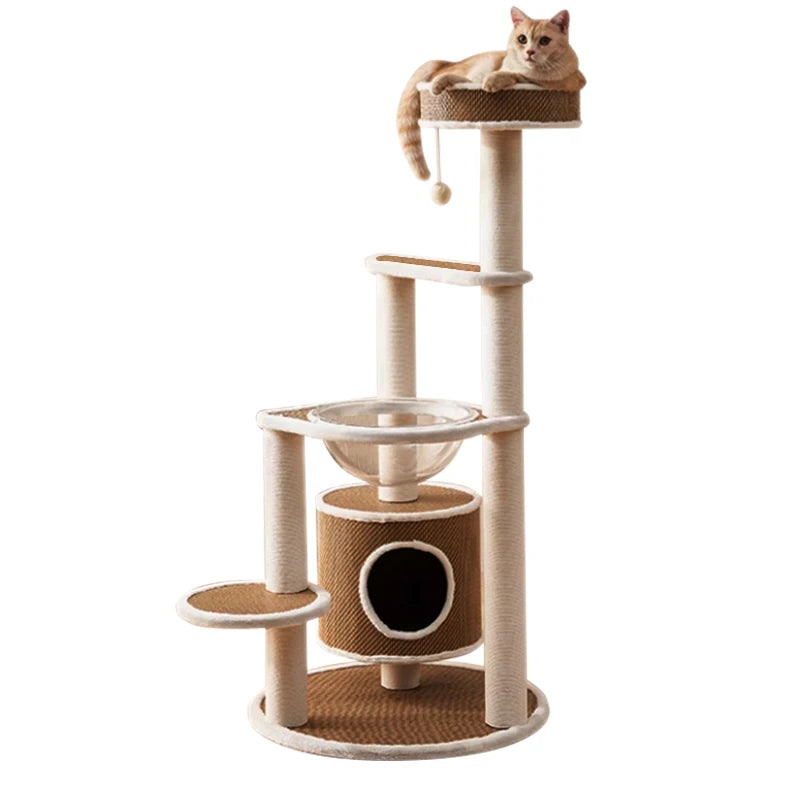 Weaving Cat Tree Wholesale Fashion Design Cat Trees for Large Cats Sisal Plush Large Scratcher Tower