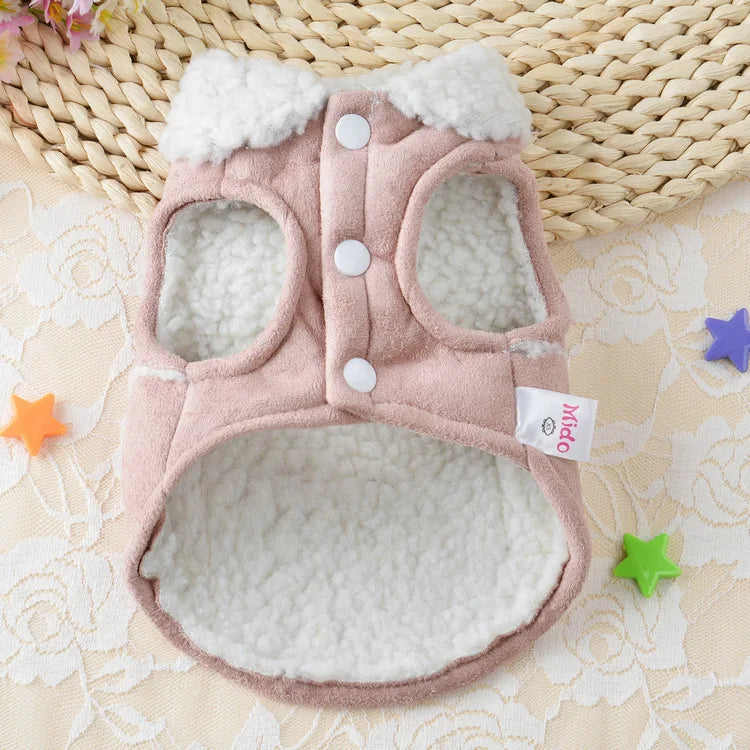 Dog Clothes Coat Small Dogs Luxury Jacket For Animal Winter Medium Dresses Soft Pet Clothing Designer Cute Motorcycle Style