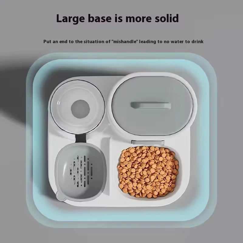 Cat feeding water feeder dog bowl cat bowl smooth food and water supply two-in-one water dispenser cat bowl pet supplies