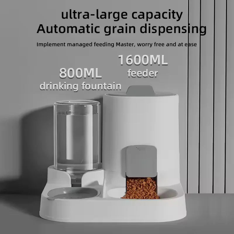 Cat feeding water feeder dog bowl cat bowl smooth food and water supply two-in-one water dispenser cat bowl pet supplies