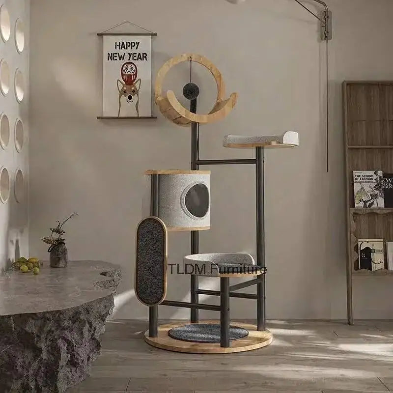 Multi-layer Board Creative Tree Solid Cat Wood Cat Cat Luxury Scratching Climbing for Frame Balcony Home Simple Pet Accessories
