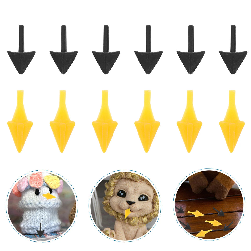 100 Pcs Bird Beak Accessories Plastic Chick Owl Mouth Decor Craft Toy Plush Animal Crafting Materials Easy Use
