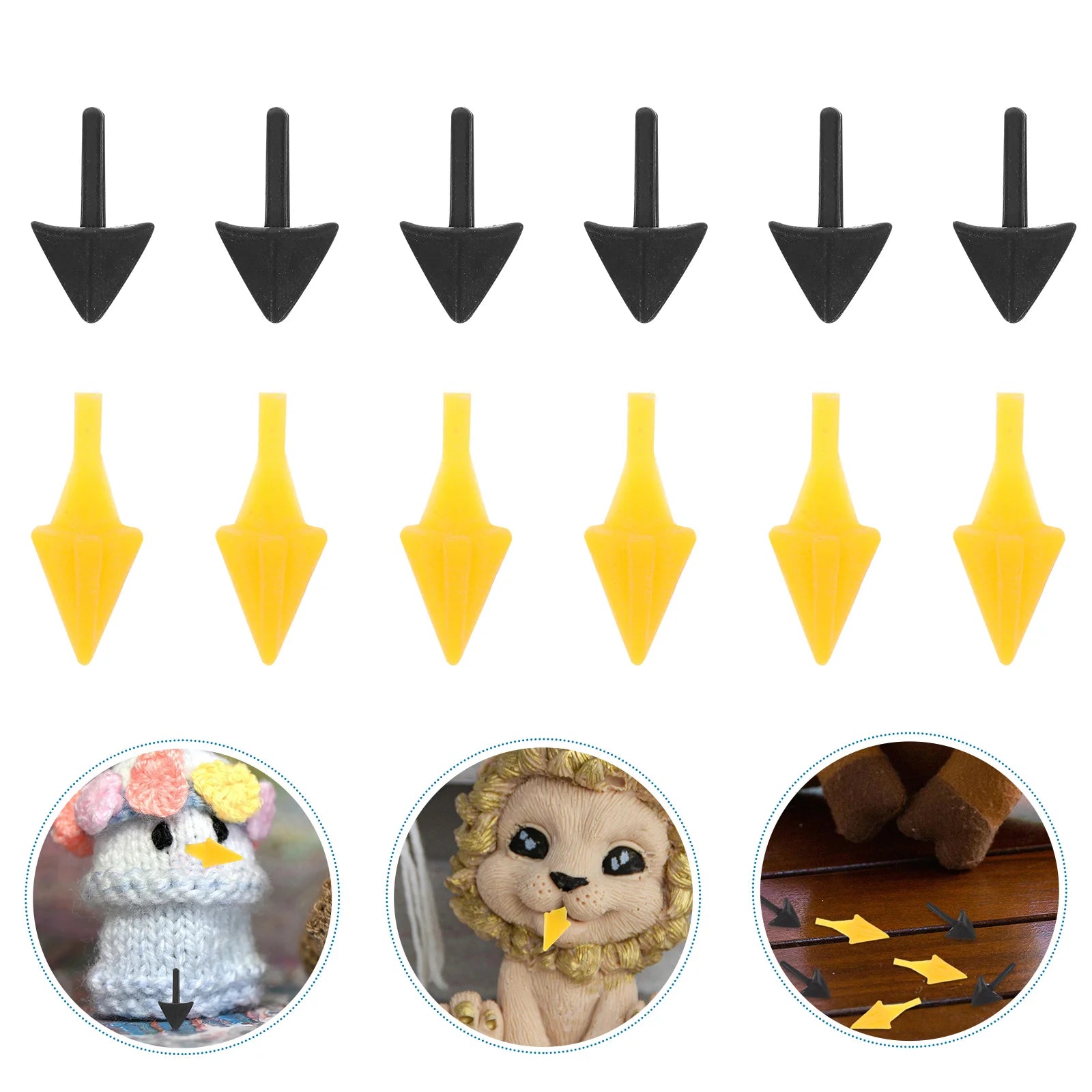 100 Pcs Bird Beak Accessories Plastic Chick Owl Mouth Decor Craft Toy Plush Animal Crafting Materials Easy Use