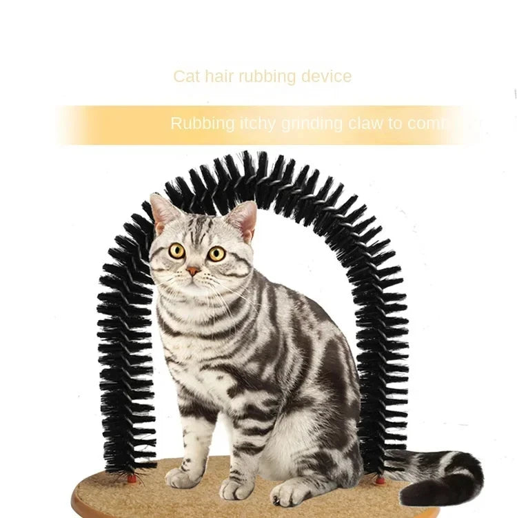 Cat Arch Self Groomer Scratcher Toy Durable Scratching Board Massage Brush Self Entertaining Pet Supplies for Cats