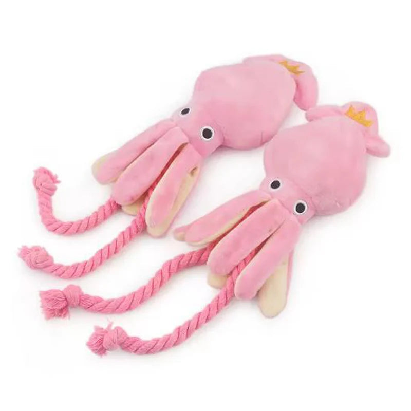 2026 NEWDog toys; cat toys; sound-emitting cotton rope octopus; durable chew toys for cleaning teeth; interactive pet toys.