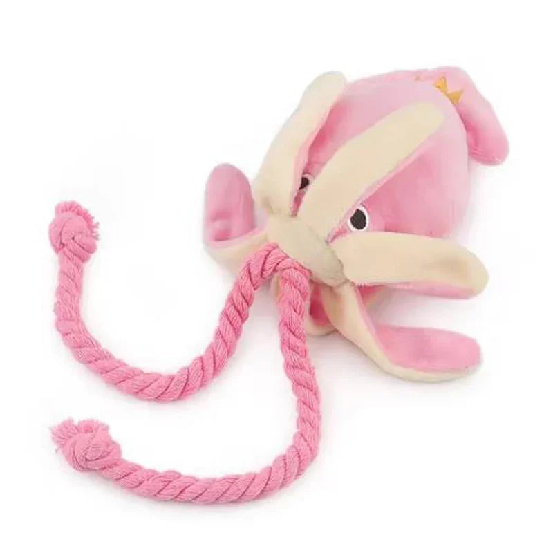 2026 NEWDog toys; cat toys; sound-emitting cotton rope octopus; durable chew toys for cleaning teeth; interactive pet toys.
