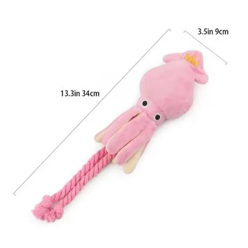 2026 NEWDog toys; cat toys; sound-emitting cotton rope octopus; durable chew toys for cleaning teeth; interactive pet toys.