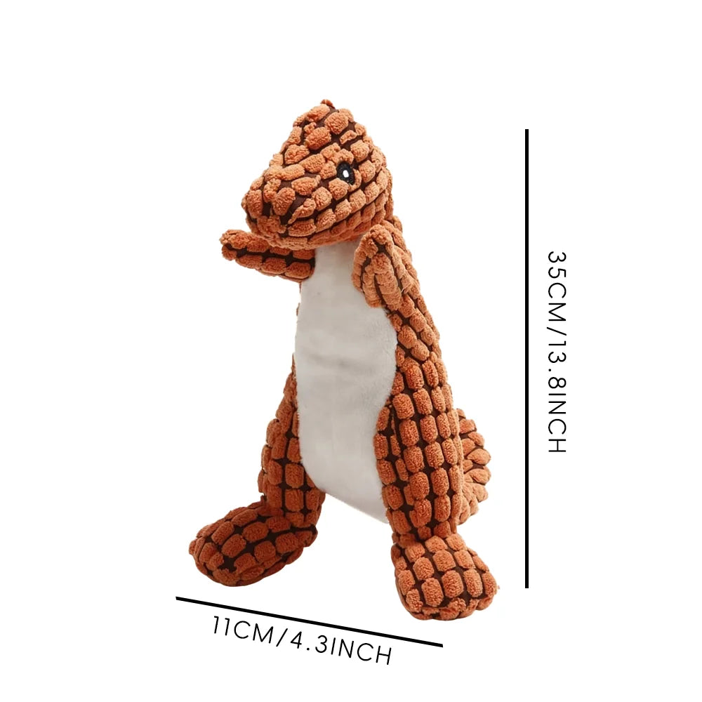 Squeaky Dog Toys Plush Dog Toy Stuffed Durable Dog Chew Toys For Small Middle And Large Dogs，Dinosaur Toys